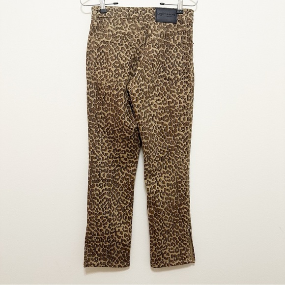 Lucky Brand High Rise Slim Bridgette Leopard Print Cropped Straight Jean 2 /26 - Picture 5 of 11